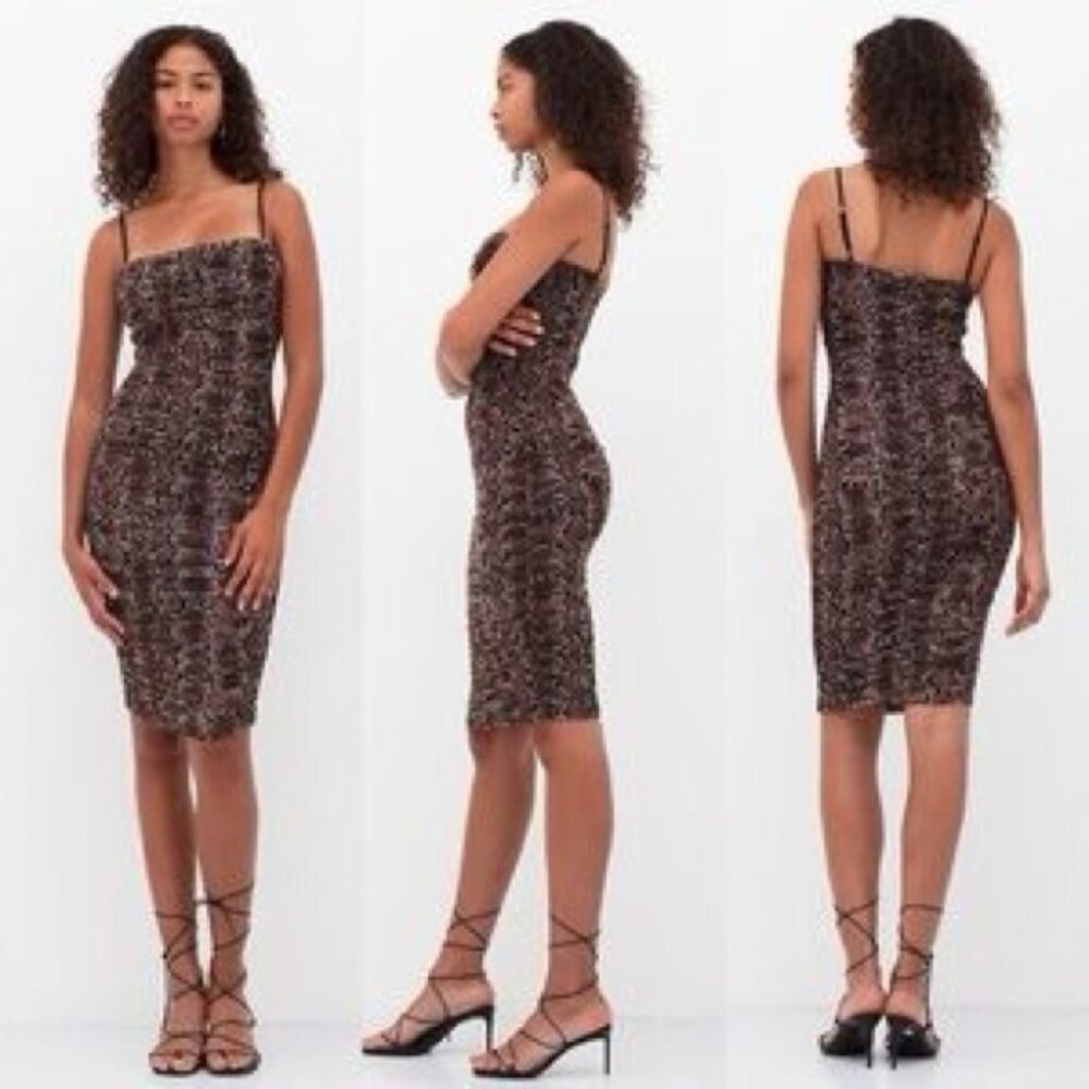 NWT Aritzia Babaton Snakeskin Bodycon Dress New with Tags Size 6